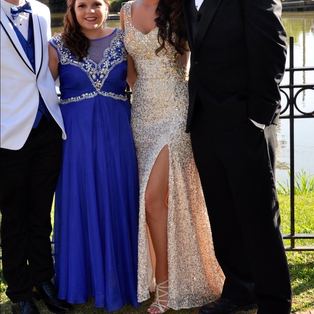 Gold & White Prom/Pageant Dress!